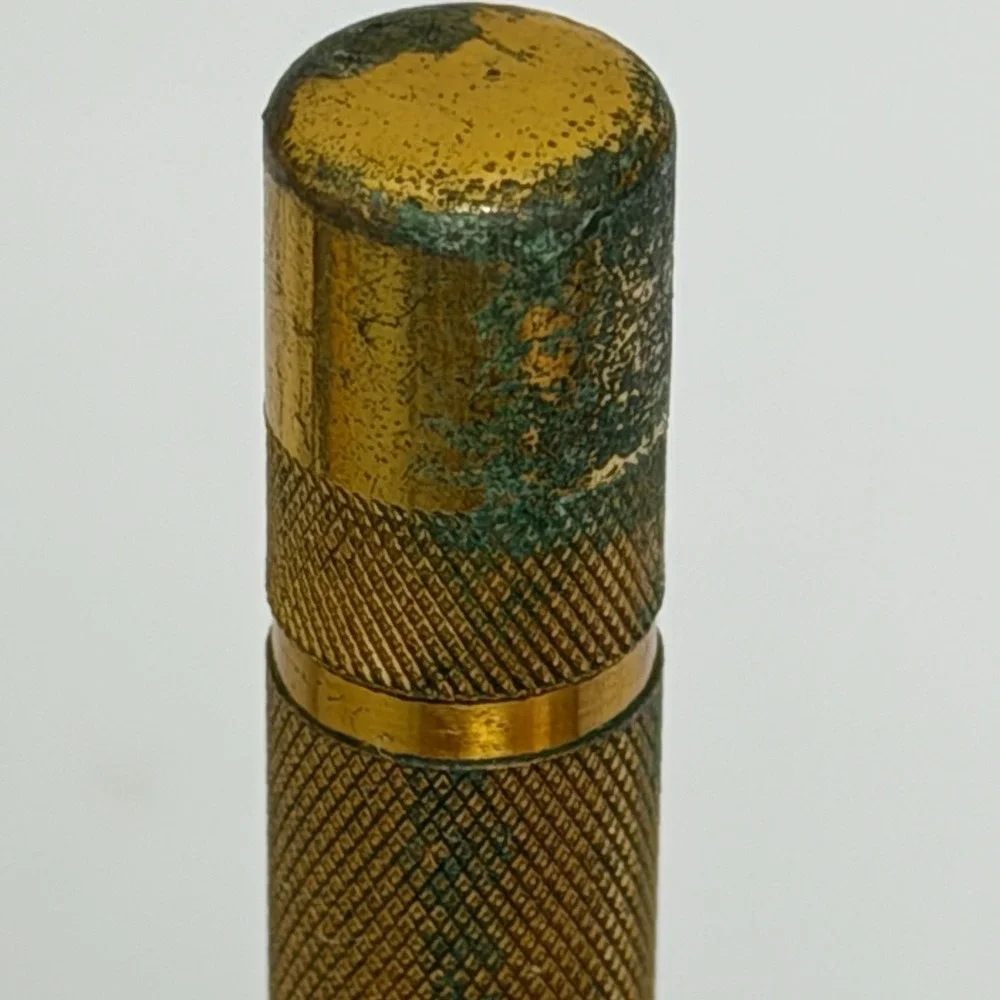 Vintage 1930s Gillette Safety Razor Gold Tone Fat Handle Comb 3-Piece USA